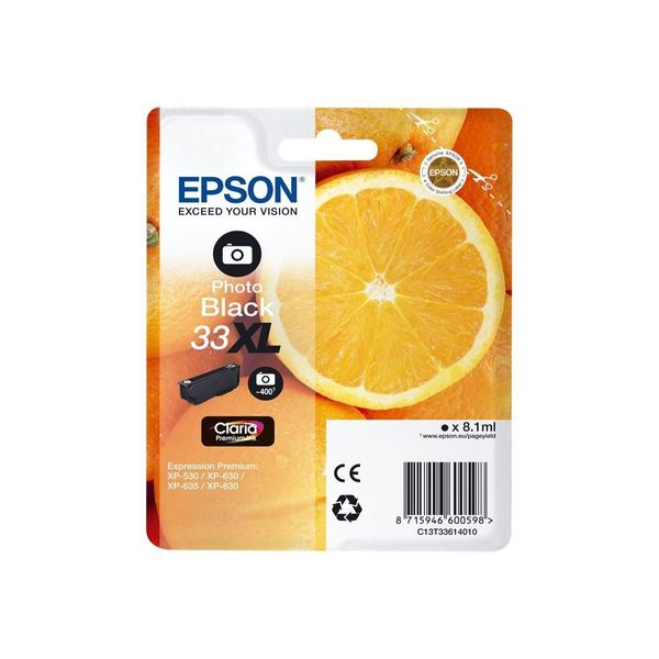Original Epson Expression Premium XP-640 Series (C13T33614010 / 33XL) Druckerpatrone Photo Schwarz-image