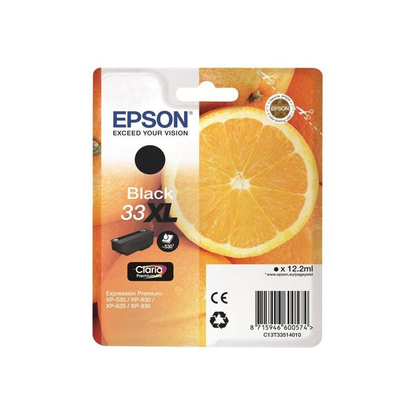Original Epson Expression Premium XP-830 (C13T33514010 / 33XL) Druckerpatrone Schwarz-image