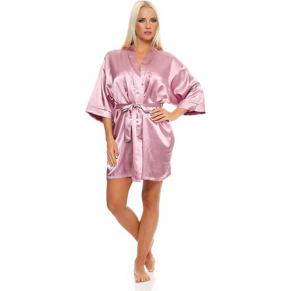 Vestaglia Da Donna A Kimono Corto In Raso; Heide Xxl-image