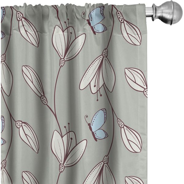 Abakuhaus Tende A Farfalla, Tende, Fogliame Primaverile Con Foglie Flourish Inspiration Refresh, 2 Pezzi 75 X 175 Cm, Sabbia Marrone Castagna-image