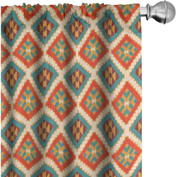 Abakuhaus Tende Messicane, Tende, Motivi Etnici Colorati, Motivo Retrò A Quadri Colorati, Dettagli Geometrici Autoctoni, 2 Pezzi 75 X 245 Cm, Multicolore-image