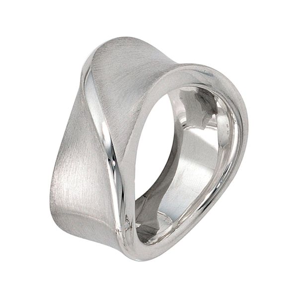 Silberring Jobo Gr. 58, Silber (Silber 925), Fingerringe, Damen, 58, Silber 925 (Sterlingsilber), Silberring, Breit 925 Silber-image