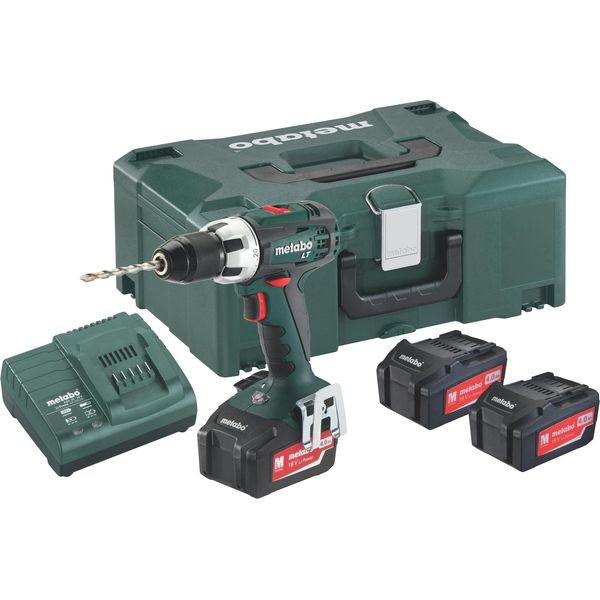 Metabo Bs 18 Lt Set - Trapano/Avvitatore A Batteria - 2 Velocità - Mandrino Per Trapano Con Chiave 13 Mm - 60 N-M-image