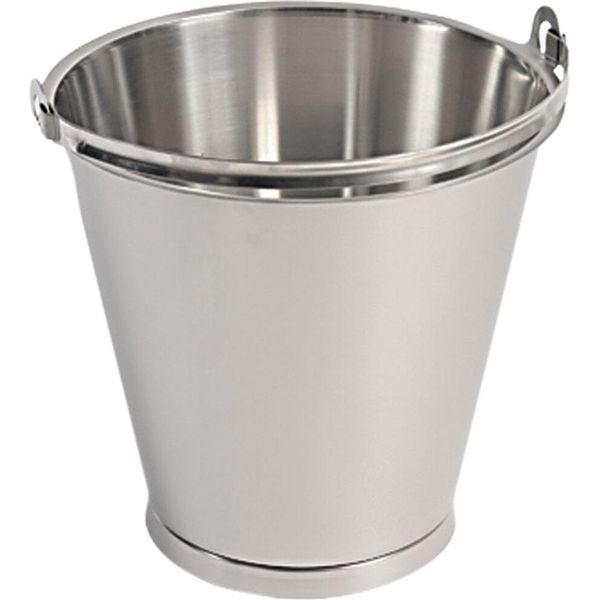 Paderno Eimer 18/10 Nc Mit Skala Und Bodenreifen, Inhalt: 10,00 Liter-image