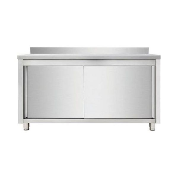 Armadio Da Lavoro In Acciaio Inox, Con Supporto, 200 X 70 Cm-image