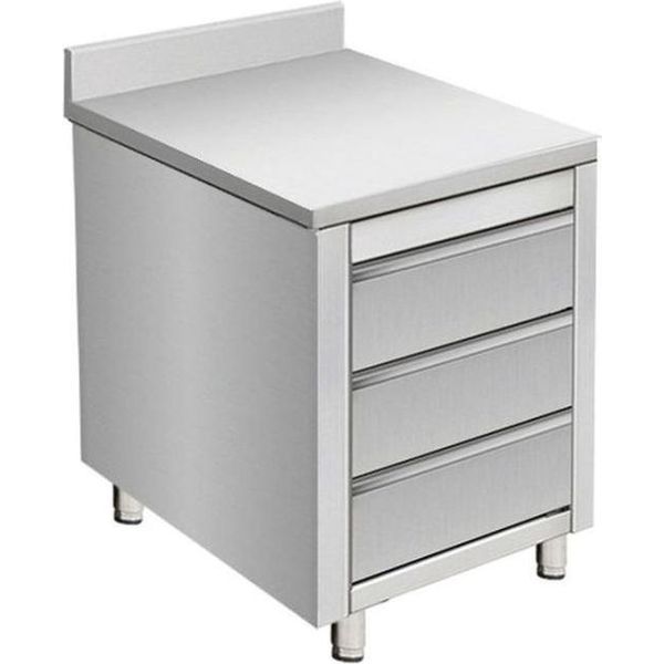 Armadietto Da Lavoro In Acciaio Inox, Con Supporto, 50 X 70 Cm-image