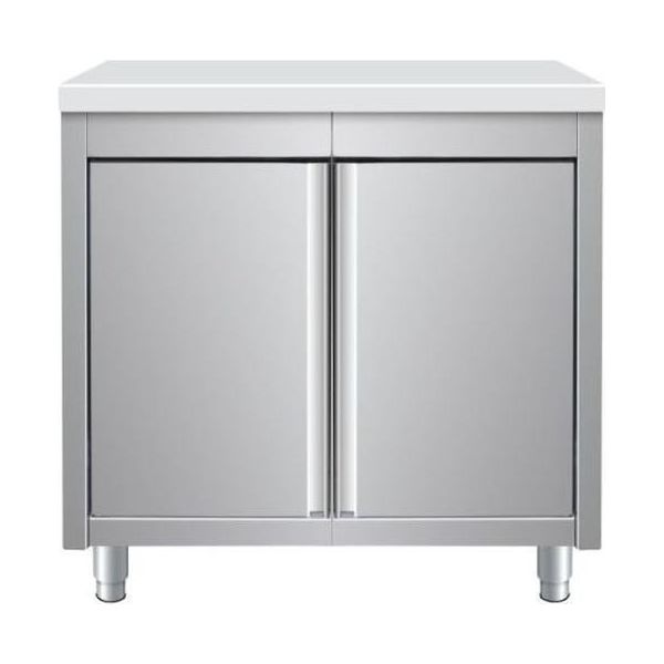 Armadio Da Lavoro In Acciaio Inox, 80 X 60 Cm-image