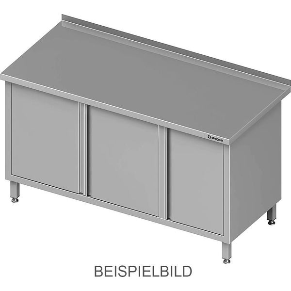 Armadio Da Lavoro Con Ante A Battente, 1600X600X850 Mm, Con Anta A Battente A Sinistra, Con Alzatina, Saldato-image