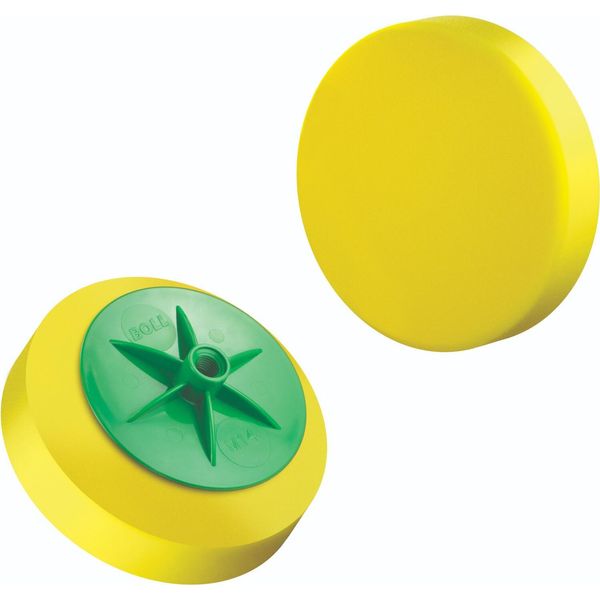 Boll Spugna Per Lucidatura 150Mm Giallo Medio Duro Filettatura M14-image