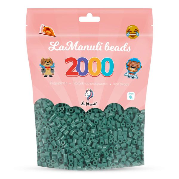Perline La Manuli 2000 Midi Iron-On Verde Scuro Ø 5 Mm Perline-image
