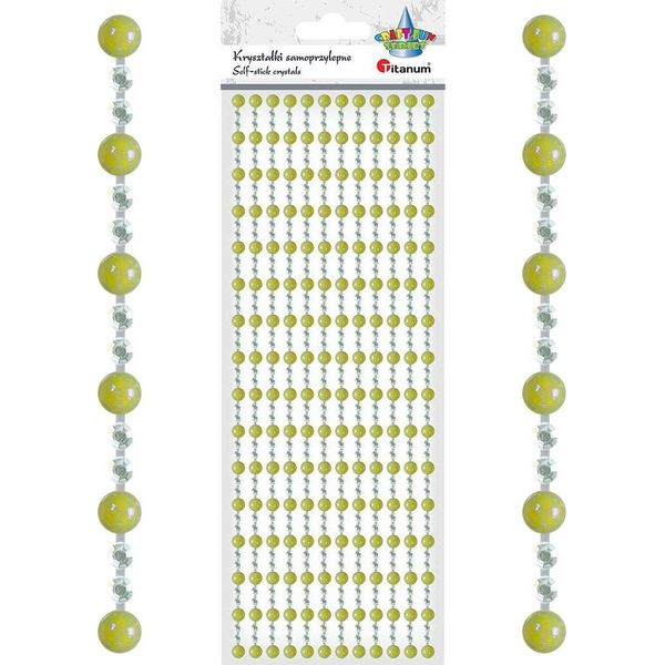 Cristalli Autoadesivi Su Una Striscia Di Titanio Giallo-image