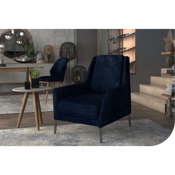 Poltrona Relax Blu Mobili Moderni Monoposto Per Il Soggiorno Poltrona Club Nuovo-image