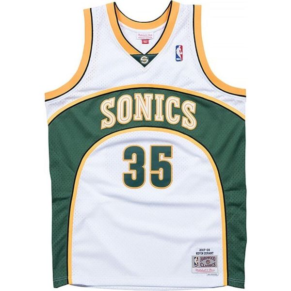 Camicia Mitchell & Ness & Maglia Nba Swingman Seattle Supersonics - Kevin Durant #35 SMJYGS18211SSUWHIT07KDU-image