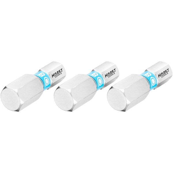 Bit 2204N-8/3 ∙ 1/4 Di Pollice (6,3 Mm) Esagono Pieno ∙ Profilo Esagonale Interno ∙ 3 Pezzi ∙ Sw 8 Mm-image