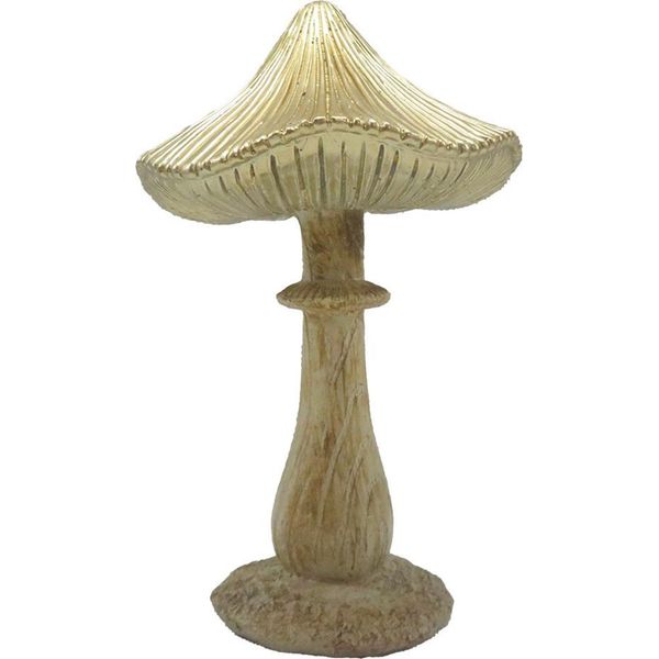 Clayre & Eef Decorazione Fungo 11X9X15 Cm Marrone Poliresina-image