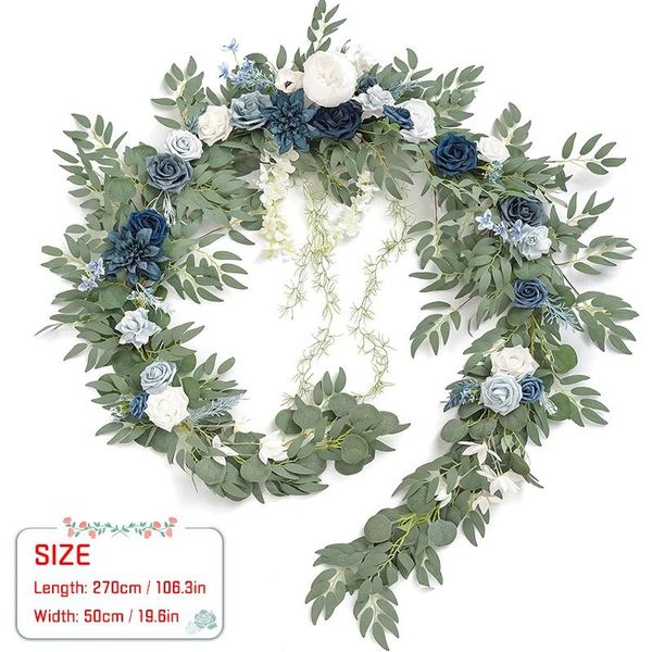 Ghirlanda Di Eucalipti Artificiali, Fiori Di Seta Eleganti, Perfetti Per Matrimoni, Un-image