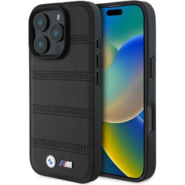 Bmw Bmhmp16L23Puspk Iphone 16 Pro6.3 Czarny/Nero Custodia Rigida M Perforata E Cucita Linea Magsafe-image