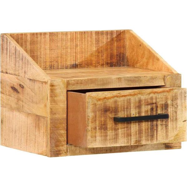 Vidaxl Comodino Marrone 40 X 30 X 30 Cm In Legno Massiccio Di Mango-image