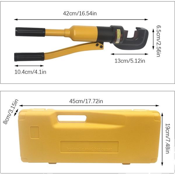 Taglierina Idraulica, Funzionamento Manuale, Design Portatile, Giallo-image
