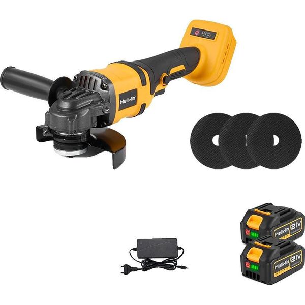 Smerigliatrice Angolare, Motore Brushless, Disco Da 125 Mm, Set Di 2 Batterie-image