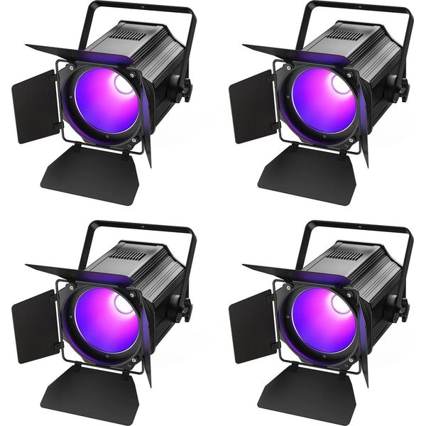 Faretto Da Palcoscenico, 6-In-1 Rgbwa+Uv, Controllo Dmx, Nero, Spina Ue-image