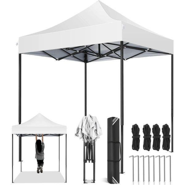 Padiglione, Copertura Impermeabile, Regolabile In Altezza, Bianco, 2X2M-image