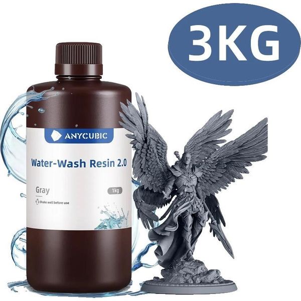 Resina Per Lavaggio Ad Acqua, Basso Odore, Alta Precisione, Grigio 3 Kg-image