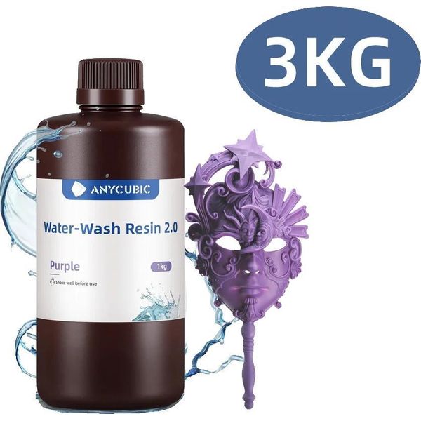 Resina Per Lavaggio Ad Acqua, Basso Odore, Alta Precisione, Viola 3 Kg-image