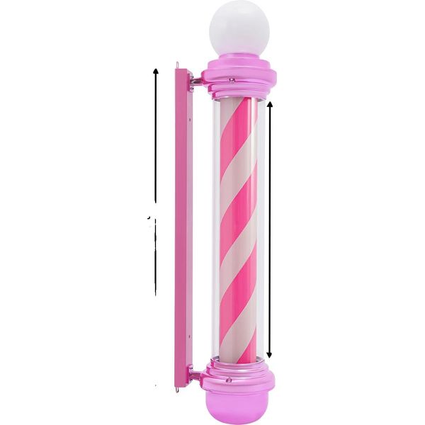 Lampada A Palo Per Barbiere, Design Rotante, Led Ad Alta Efficienza Energetica, Rosa-image
