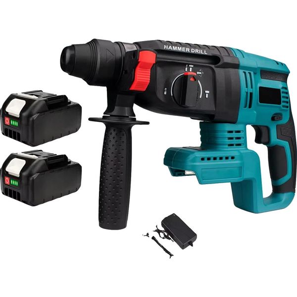 Trapano Elettrico A Percussione, Motore Brushless, Multifunzione, 2 Batterie 1 Caricabatterie-image