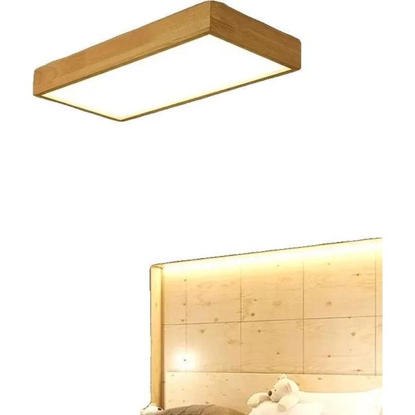 Plafoniera, Finitura Legno, Led Ad Alta Efficienza Energetica, 1 Testa 24W, Tricolore-image