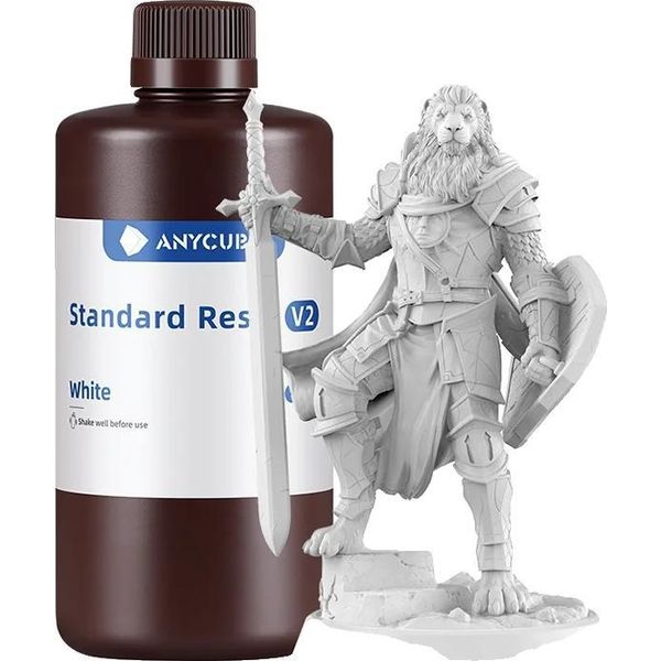 Resina Uv, Per Stampanti Lcd 3D, Polimerizzazione Rapida, Alta Resistenza, 3KG Bianco-image