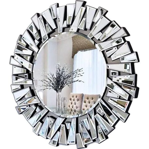 Specchio Da Parete, Design Art DéCo, Cornice Smussata, 80X80Cm-image