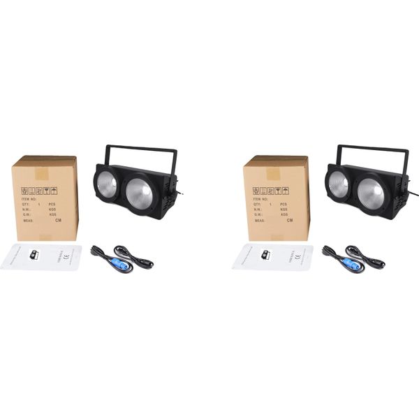 Faretto Da Palco, 200W Cob, Controllo Dmx, 2 Pezzi, Spina Ue-image