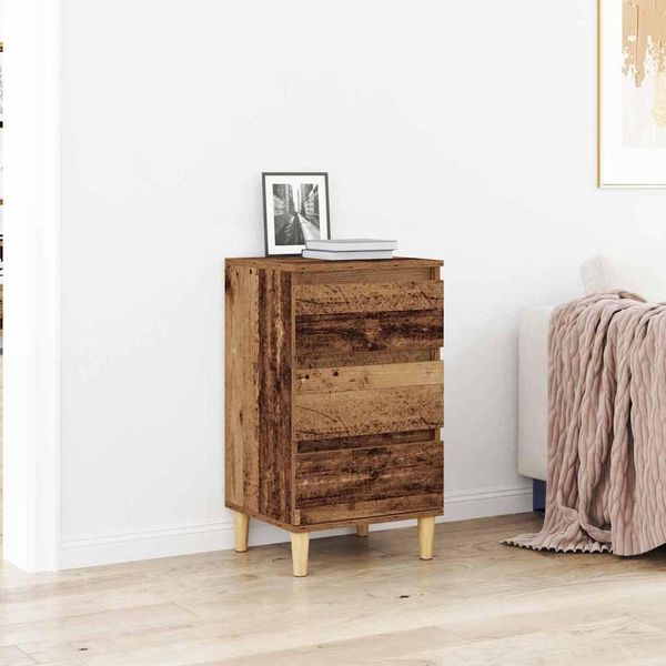 Maison Exclusive - Comodino Con Cassetti Legno Antico 40 X 35 X 70 Cm Materiale Ligneo-image