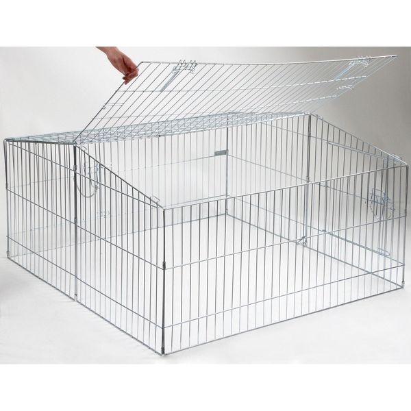Kerbl Freilaufgehege Gehege FüR GroßE Kanninchen + Hasen, MaßE 115X115 Cm-image