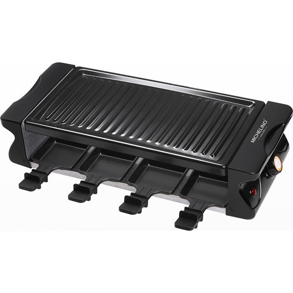 Michelino Raclette Bbq Grill Per 8 Persone Con 8 Spatole Pp Griglia Da Tavolo Piastra Per Grigliare-image