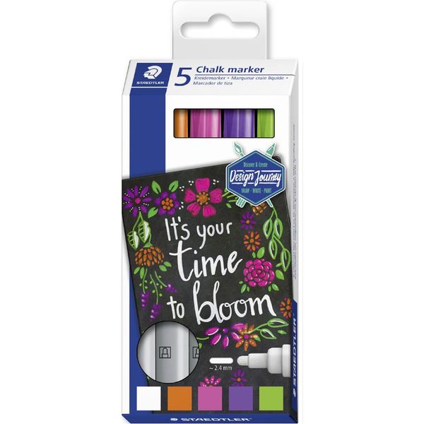Staedtler 344 C5 Marcatore A Gesso Staedtler Marcatore A Gesso Lumocolor, Confezione Da 5 Pz-image