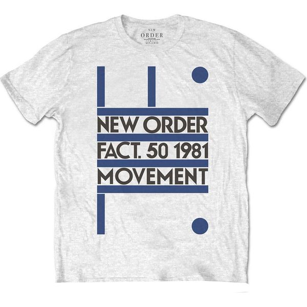 New Order - Maglietta "Movement"" Per Uomo/Donna Unisex RO7459 (Xl) (Bianco)"-image