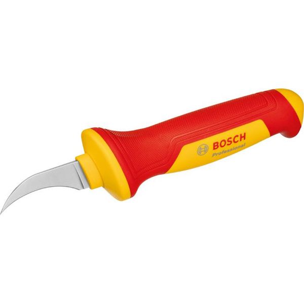 Bosch Professional Coltello Spelafili Vde (Con Lama A Forma Di Falce, Lama In Acciaio S2)-image