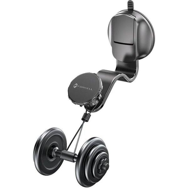 Forcell F-Grip Magflex Supporto Per Telefono Cellulare Su Parabrezza/Console Centrale/Fessura Di Ventilazione Magnetico Nero-image