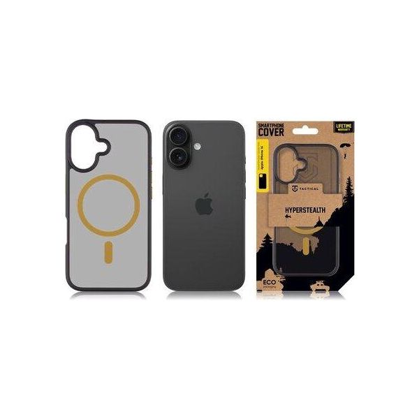 Cover Posteriore Tattica Magforce Hyperstealth 2.0 Iphone 16 Nero/Giallo-image