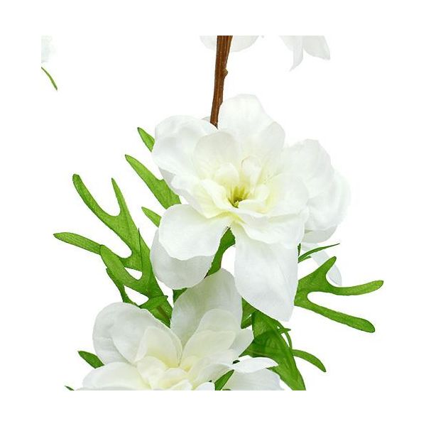 Delphinium Artificiale Bianco 95Cm Decorazione Floreale In Seta-image
