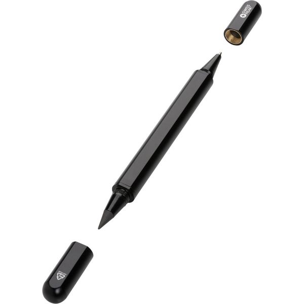 Swiss Peak - Penna "Storm"", Doppia Punta, Alluminio Riciclato XD697 (Taglia Unica) (Nero)"-image