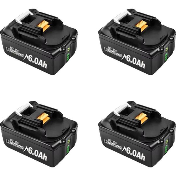 Batteria Dell'utensile, 18V Ricaricabile, Capacità 6000Mah, 4 Batterie-image