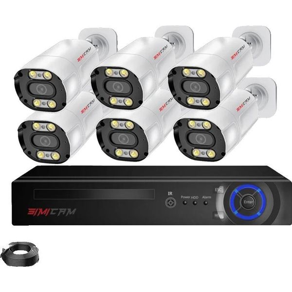 Sistema Di Telecamere Di Sicurezza, Risoluzione 8MP, Audio Bidirezionale, 8CH 6Pcs 4K, Nessuno-image