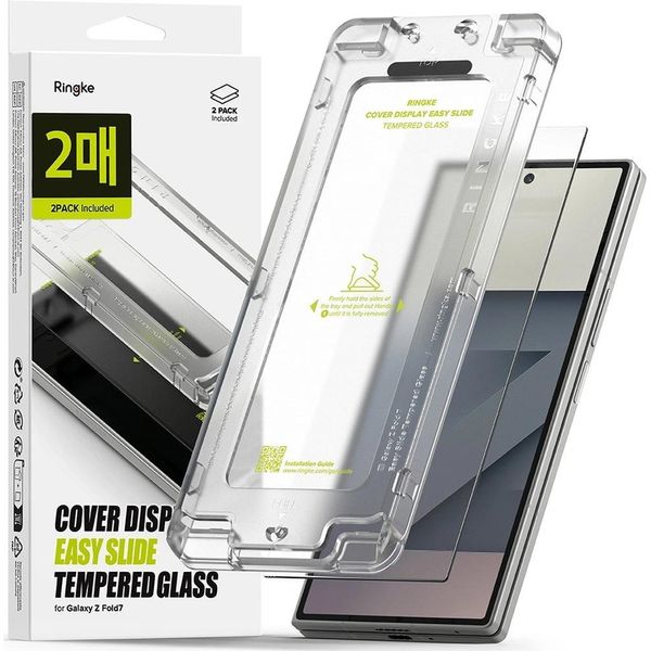 Ringke Cover Display Easy Slide 2-Pack Vetro Temperato Per Samsung Galaxy Z Fold 7 - Trasparente-image