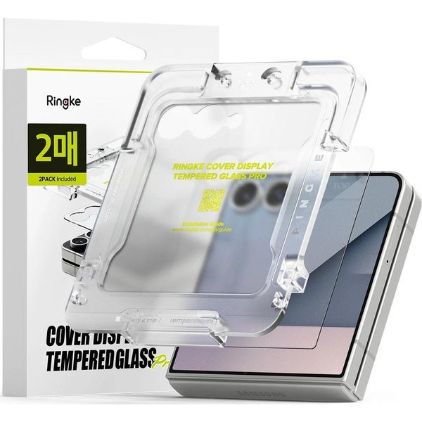 Ringke Cover Display Easy Slide 2-Pack Vetro Temperato Per Samsung Galaxy Z Flip 7 - Trasparente-image