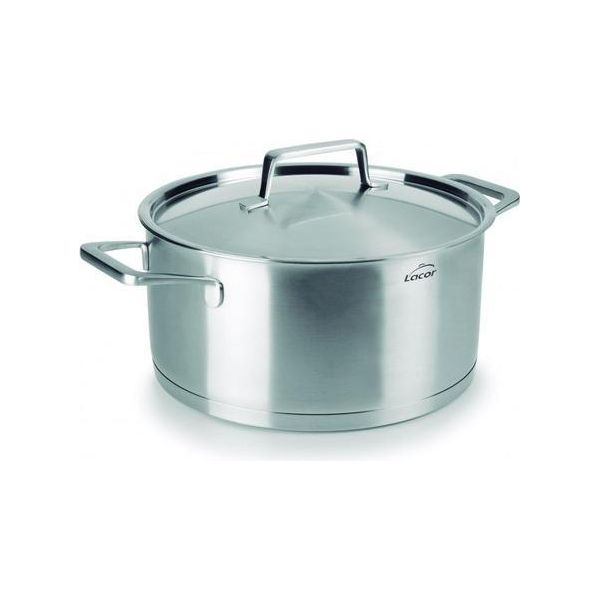 Pentola Per Arrostire Lacor Con Coperchio Foodie 16X7,5CM, Acciaio Inox, Grigio, 16 Cm-image