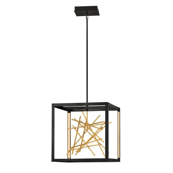 Styx Led 48W Nero / Oro Petalo Lampada A Sospensione Quintiesse-image